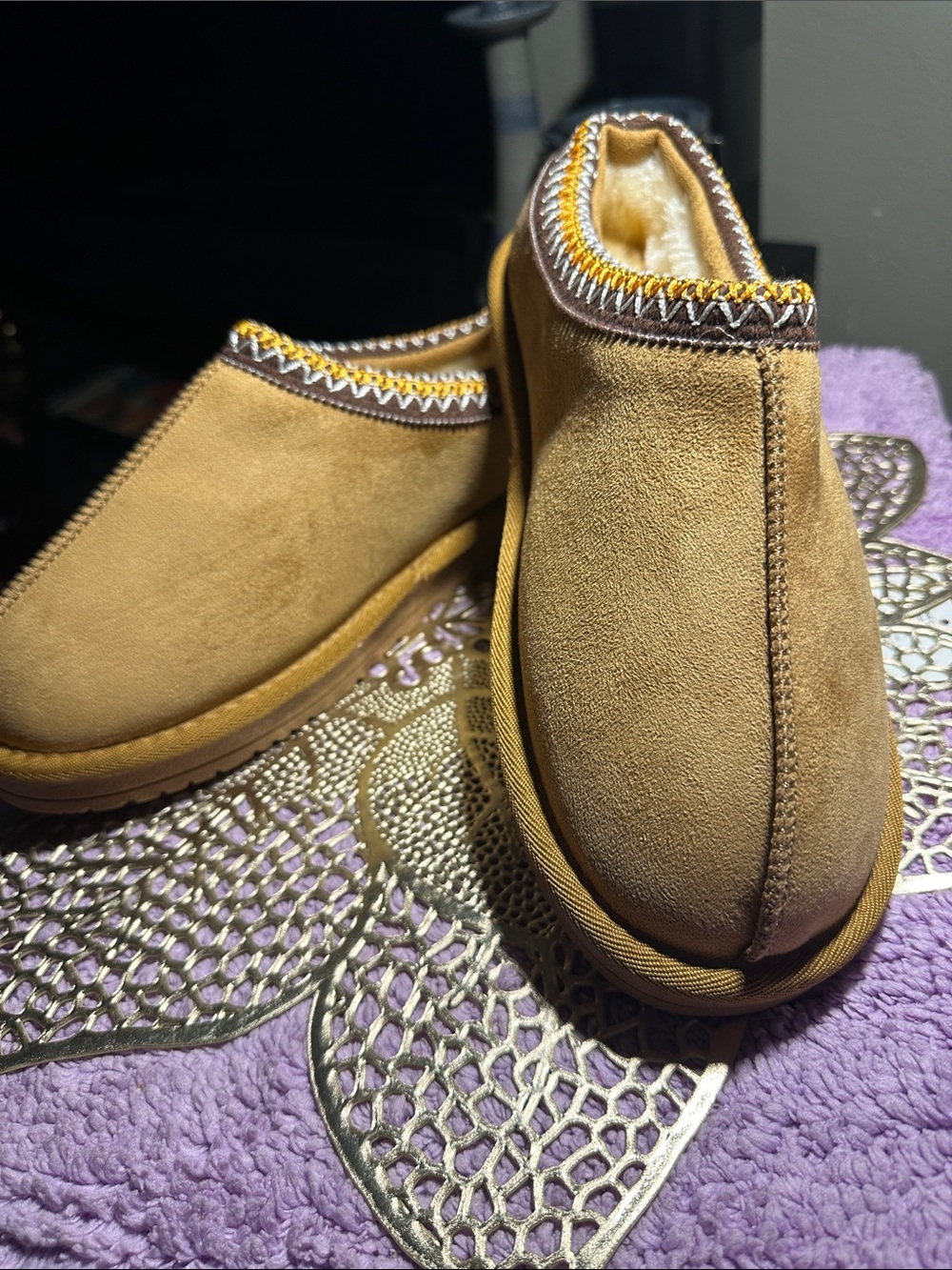Slip-On Suede Comfort Shoes in Tan